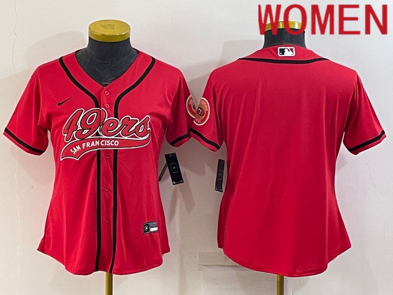 Women San Francisco 49ers Blank Red 2022 Nike Co branded NFL Jerseys